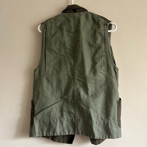 Wilfred Free Green Oversized Linen Blend Vest Size XXS - Picture 7 of 7